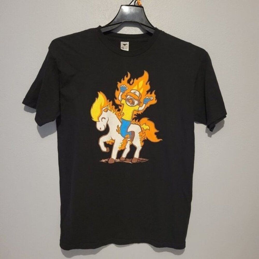 Pokemon Shirt Med Go Gotta Catch Burn Em All Mystic Valor Instinct Ponyta Funny